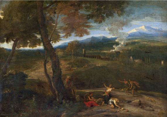 Arcadian Landscape with Diana and Her Followers Hunting 