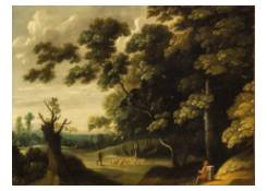 Wooded Landscape with Shepherd and Flock