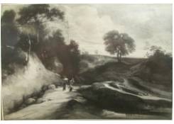 Work 480: Hilly Landscape with Wayfarers