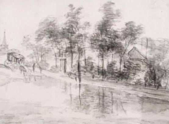 Landscape with Carriage and Trees