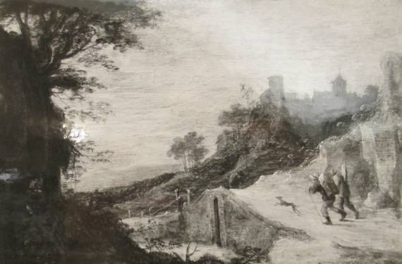Landscape with Travelers and Castle on Hilltop