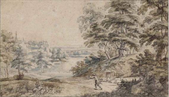 A Wooded Landscape with a Huntsman