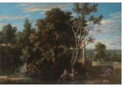 Work 1166: Travellers Resting by a River