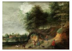 A Hilly Landscape with Figures on a Track