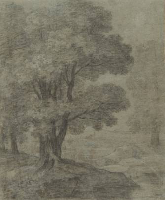 Hilly Landscape with Oak Trees