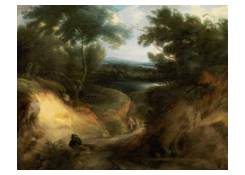 Work 107: Landscape with Sandy Escarpment and Travelers 