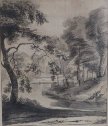 Pond in a Wooded Landscape