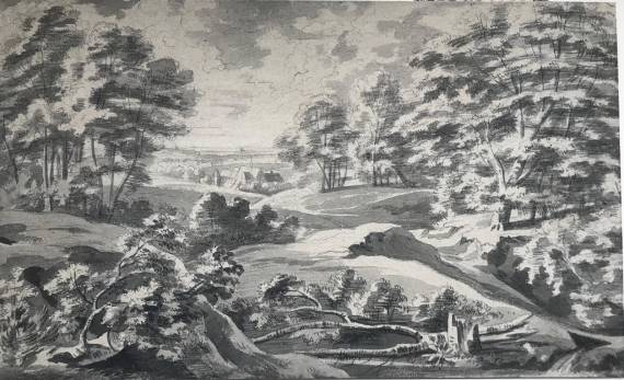 Wooded Landscape with Distant Village