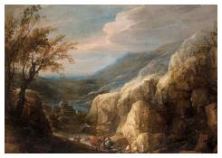 Work 527: An Extensive Mountainous Landscape With Figures 