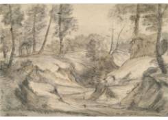 drawings CB:560 Ondulating Wooded Landscape with Sunken Road