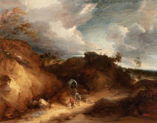 Hilly Landscape with Wagon
