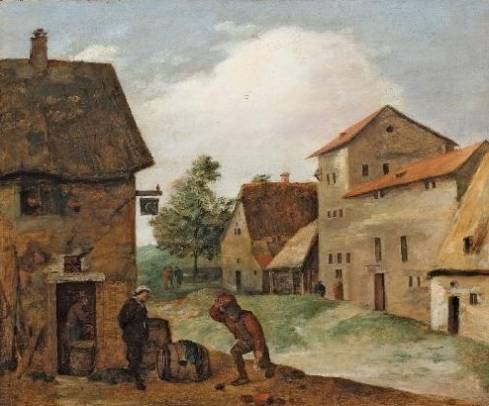 Two Peasants before a Tavern
