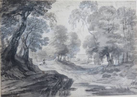 Wooded Landscape with Hunter