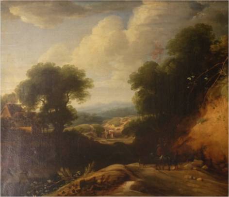 Landscape with Escarpment and High Tree