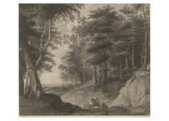 Work 1006: Wooded Landscape with Horsecart