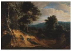 Work 1083: Resting Peasant near a Dune in a Wooded Landscape