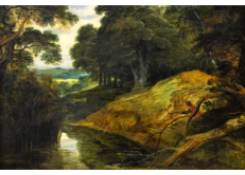 Work 80: Landscape with Huntsman and Stags